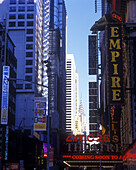 Theater awnings, 42nd Street, Midtown, Manhattan, New York, USA