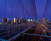 Brooklyn bridge, Downtown skyline, Manhattan, New York, USA