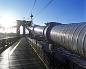 Brooklyn bridge, Downtown skyline, Manhattan, New York, USA