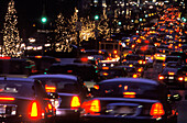 Christmas traffic, Park Avenue, Midtown, Manhattan, New York, USA