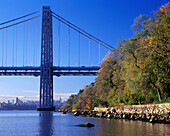 George washington bridge, Palisades, Hudson river, New jersey, USA