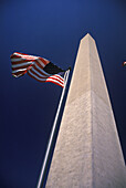 United states flag, Washington monument, Washington D.C., USA