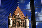 Trinity church & hancock tower, Boston, Massachusetts, USA.