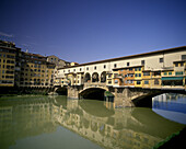 Ponte vecchio bridge, Arno river, Florence, Tuscany, Italy.