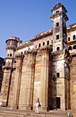 Building in front of the ghats. Varanasi. India.