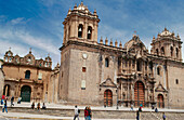 Cathedral at Plaza de Armas square. Cuzco, Amazon river. Peru