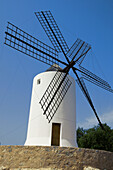 Wind mill, Ibiza City. Ibiza, Balearic Islands. Spain