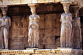 The porch of the Caryatids, Erecteion, Acropolis. Athens, Greece