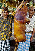 Roasted pig, Sapi Gerum Bungan (bull race). Lovina. Bali Island. Indonesia