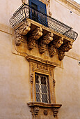 Balcony. Palazzo Nicolaci. Noto (Baroque village). Sicily. Italy