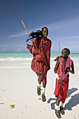 Masai people. Kiwengwa beach. Zanzibar Island. Tanzania