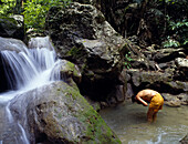 Waterfall in Montezuma nature reserve. Nicoya peninsula, Costa Rica