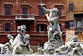 Neptune s Fountain at Piazza Navona, Rome. Lazio, Italy