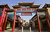 Gate, Chinatown, Los Angeles, California, USA