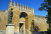 Séneca statue and Almodóvar gate. Córdoba. Andalucía. Spain.