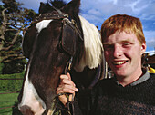 Boy with horse, Killarney National Park. Ireland