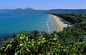 Blick auf den Four Mile Beach, Port Douglas, Queensland, Australien