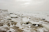 The Churchill River just as it freezes-up in early November. Churchill, Manitoba, Canada.