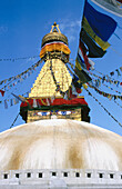 The eyes of Budda, Svayambunath (Monkey Temple), Kathmandu, Nepal.
