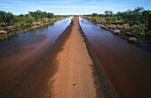 Flooded road. North of Broome. Western Australia