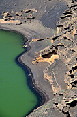 Lake Los Clicos (Charco Los Clicos). Timanfaya National Park. Lanzarote. Canary Islands. Spain