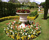 Spring flowers in the Regents Park gardens. London. England. UK