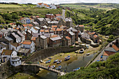 Staithes Fishing Village North East Yorkshire UK July