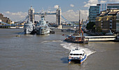 Tower Bridge and Thames river. London. England. UK.