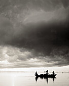 Fishermen in a boat. Sri Lanka