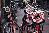 Mac bike bike rental service. Amsterdam. Netherlands.