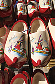 Dutch wood shoes, hanging clogs, Delft, South Holland, Netherlands