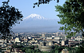 Overview on Yerevan with Mt. Ararat in background. Armenia