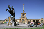 Statue of David of Sasun, epic Armenian folk hero, in the Republic Square, Yerevan. Armenia