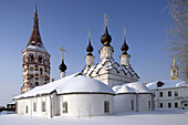 The summer Church of St Lazarus, 1667, the winter Church of St Antipas, 1745. Suzdal. Golden Ring, Russia
