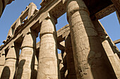 Hypostyle hall at the Temple of Amon-Re, Karnak. Luxor, Egypt