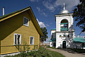 The Nikolsky cathedral,14th century, near Pskov. Izborsk. Russia.