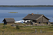 Village of Yamka. Kizhi Island. Onega lake, Karelia. Russia.