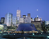 Roy Thompson Hall and financial district. Toronto. USA