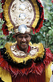 Chief of a Polynesian village. Moorea Island. French Polynesia