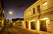Evening on Company Street in Christiansted. Saint Croix Island. U.S. Virgin Islands