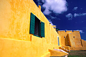 Interior walls of the Fort Christiansvaern in Christiansted. Saint Croix Island. U.S. Virgin Islands