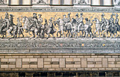 Procession of the Princes Mural in Augustusstrasse Street. Dresden Schloss. Saxony. Germany