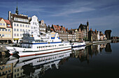 Town view from stara Motlava river. Gdansk. Pomerania. Poland