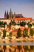 St. Nicholas Church and Prague Castle. Czech Republic