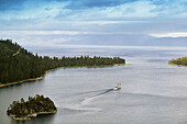 Tahoe Queen tour boat. Emerald Bay. Lake Tahoe. California, USA