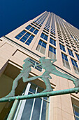 Bankers Hall East with figures, downtown architecture detail. Calgary. Alberta, Canada