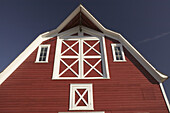 Western Development Museum and Village, red barn. North Battlerford. Saskatchewan, Canada