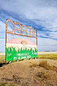 Town by a dam site, Craik. Saskatchewan, Canada