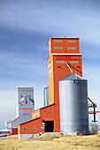 Grain elevator, feature of wheat growing prairie landscape. Morse. Saskatchewan, Canada