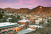 View of Bisbee, former mining town, in the evening. Arizona, USA
